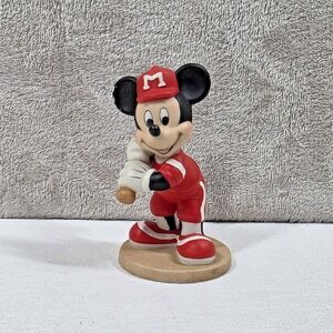 Baseball Mickey Mouse  4" Porcelain Figurine/ Statue